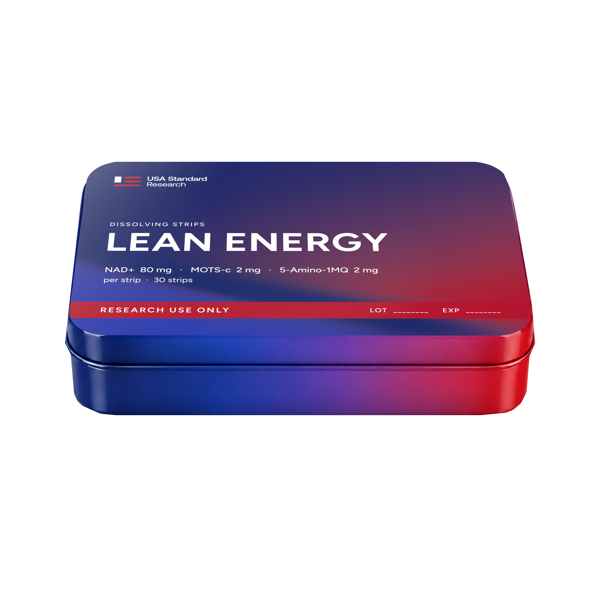 Lean Energy dissolving strips, sealed tin