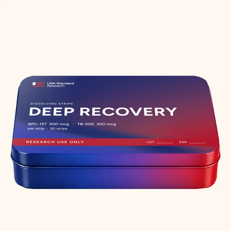 Deep Recovery label, close-up